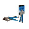 FIXTEC Chromium Vanadium Steel TPR Handle 10-Inch Curved Jaw Locking Pliers with Wire Cutter